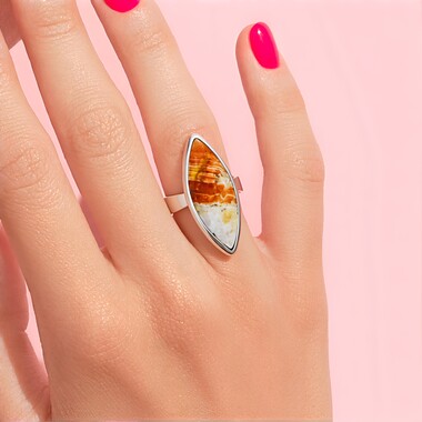 Anillo en plata con Jaspe atardacer
