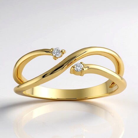 Anello in oro con Diamante SI2 (H) (de Melo Gold)