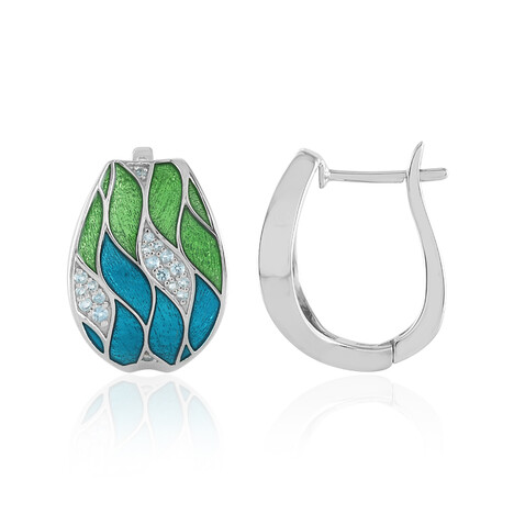 Schweizblauer Topas-Silberohrringe (Adela Silber)