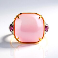 Anello in argento con Perla Mabe Rosa