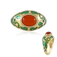Bague en argent et Cornaline (Adela Silber)