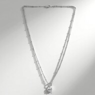 Weißer Topas-Silbercollier