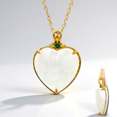 Collana in argento con Perla Mabe Bianca (Gems en Vogue)