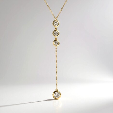 Collana in oro con Diamante Champagne I2 (de Melo Gold)