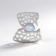 Ciondolo in argento con Opale di Welo (MONOSONO COLLECTION)