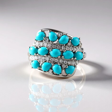 Bague en argent et Turquoise Sleeping Beauty (Faszination Türkis)