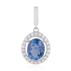 Pendentif en argent et Fluorite à couleur changeante