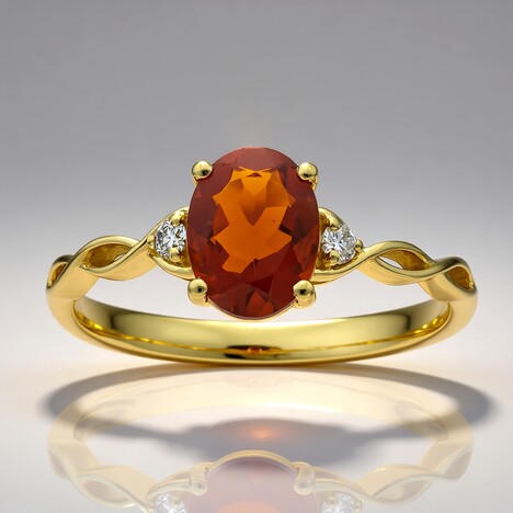 Anello in oro con Opale di Fuoco Messicano (CIRARI)