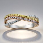 Anello in oro con Diamante Rosa I1 (CIRARI)