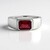 Bague en argent et Rubis de Madagascar