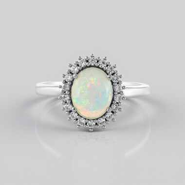 Bague en argent et Opale Welo