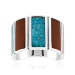 Anello in argento con Turchese Kingman Mohave Blu (Jones Lee)