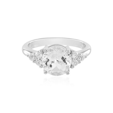 Anello in argento con Topazio Bianco