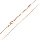Silber-Veneziakette - 1,37 g - 38-43 cm - rosévergoldet