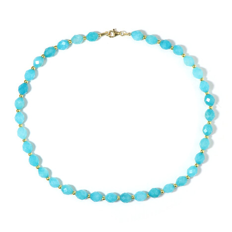 Collier en argent et Quartz Bleu des Caraïbes