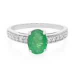 Zilveren ring met een Bahia-smaragd