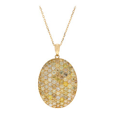 SI2 Fancy-Brillant-Goldhalskette