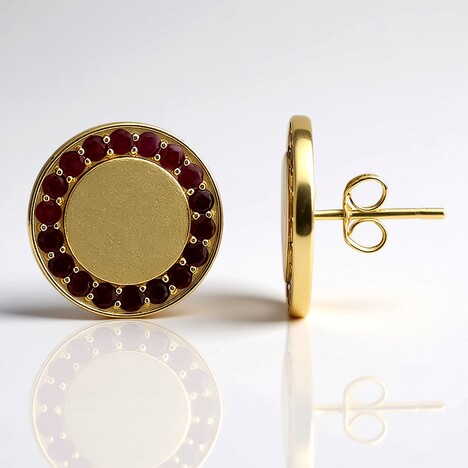 Orecchini in oro con Rubino Mozambico (Adela Gold)