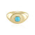 Anillo en plata con Turquesa bella durmiente
