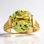 Anillo en plata con Citrino de color limón (SAELOCANA)