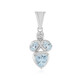 Sky Blue Topaz Silver Pendant