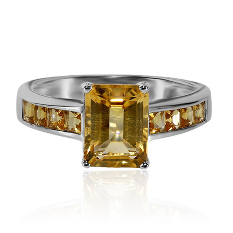 Bague en argent et Citrine