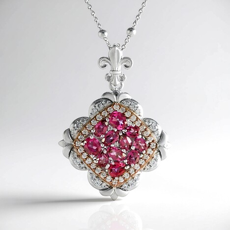 Collana in argento con Topazio Rosa (Dallas Prince Designs)
