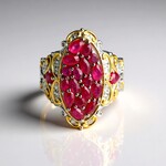 Anello in argento con Rubino della Birmania (Gems en Vogue)