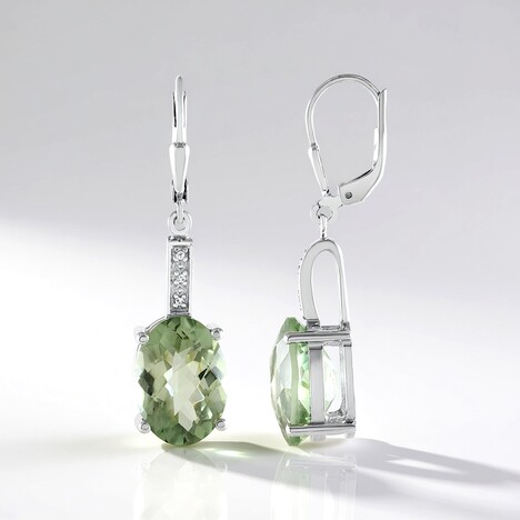 Orecchini in argento con Ametista Verde