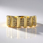 Anello in oro con Diamante Champagne I2 (de Melo Gold)