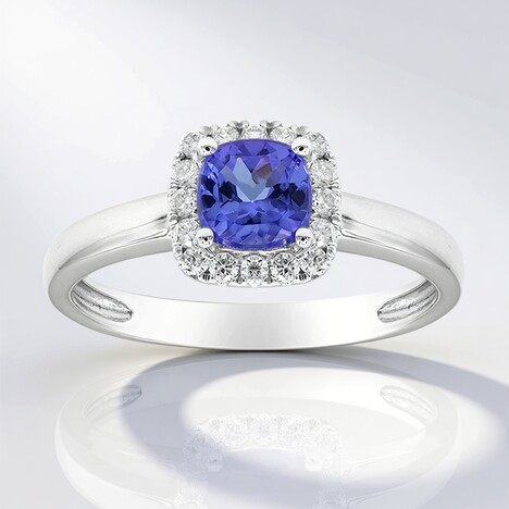 Anello in oro con Tanzanite AAA