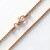 Catenina a treccia in argento placcato oro rosa - 45 cm - 3,3 g