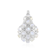 Zilveren hanger met Blauwe Maanstenen