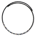 Edelstein-Stahlhalsreif (Riya)