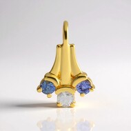 Ceylon Blue Sapphire Silver Pendant