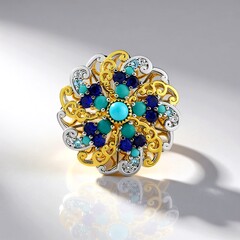 Anello in argento con Turchese Sleeping Beauty (Gems en Vogue)
