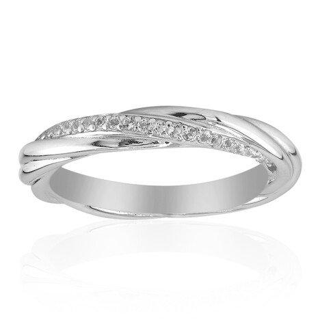 Anello in argento con Topazio Bianco