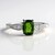 Bague en argent et Diopside de Russie
