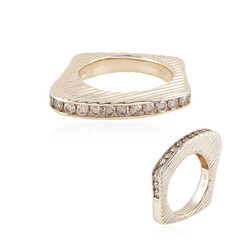 Gouden ring met I1 Champagne diamanten (de Melo)