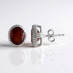 Orecchini in argento con Granato Essonite (de Melo Essence)