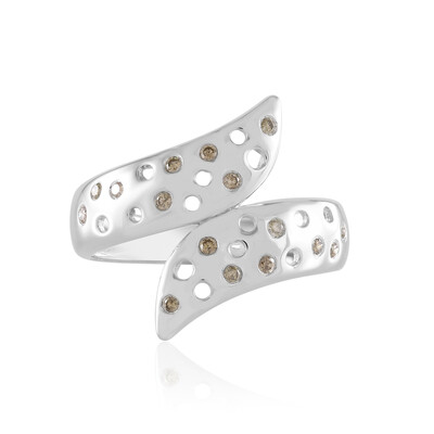 Anillo en plata con Diamante champán I2 (de Melo)