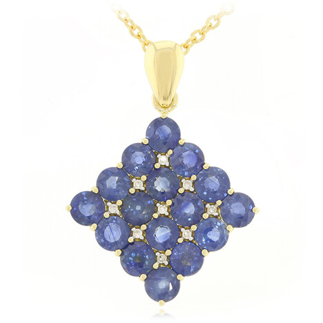 Äthiopischer Saphir-Goldhalskette (AMAYANI)