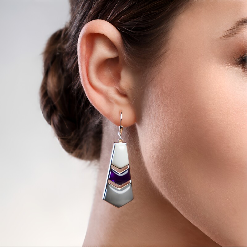 Silver Moonstone Silver Earrings (KM by Juwelo)