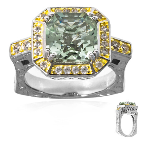 Bague en argent et Améthyste verte (Dallas Prince Designs)