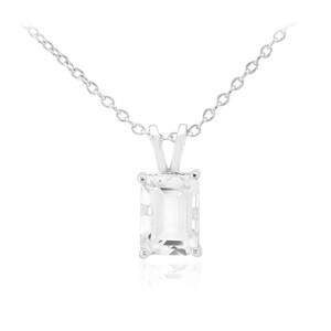 White Topaz Silver Necklace