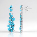 Orecchini in argento con Turchese Sleeping Beauty (Dallas Prince Designs)