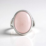 Anello in argento con Quarzo Rosa