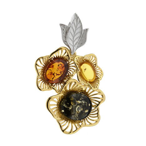 Baltischer Bernstein-Silberanhänger (dagen)