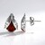Boucles d'oreilles en argent et Onyx rouge (Desert Chic)