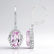 Bolivianischer Amethyst-Silberohrringe